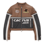 Cactus Jack Trendy Leather Casual Jacket