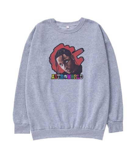 Astroworld Unisex Black Grey Pullover Sweatshirt